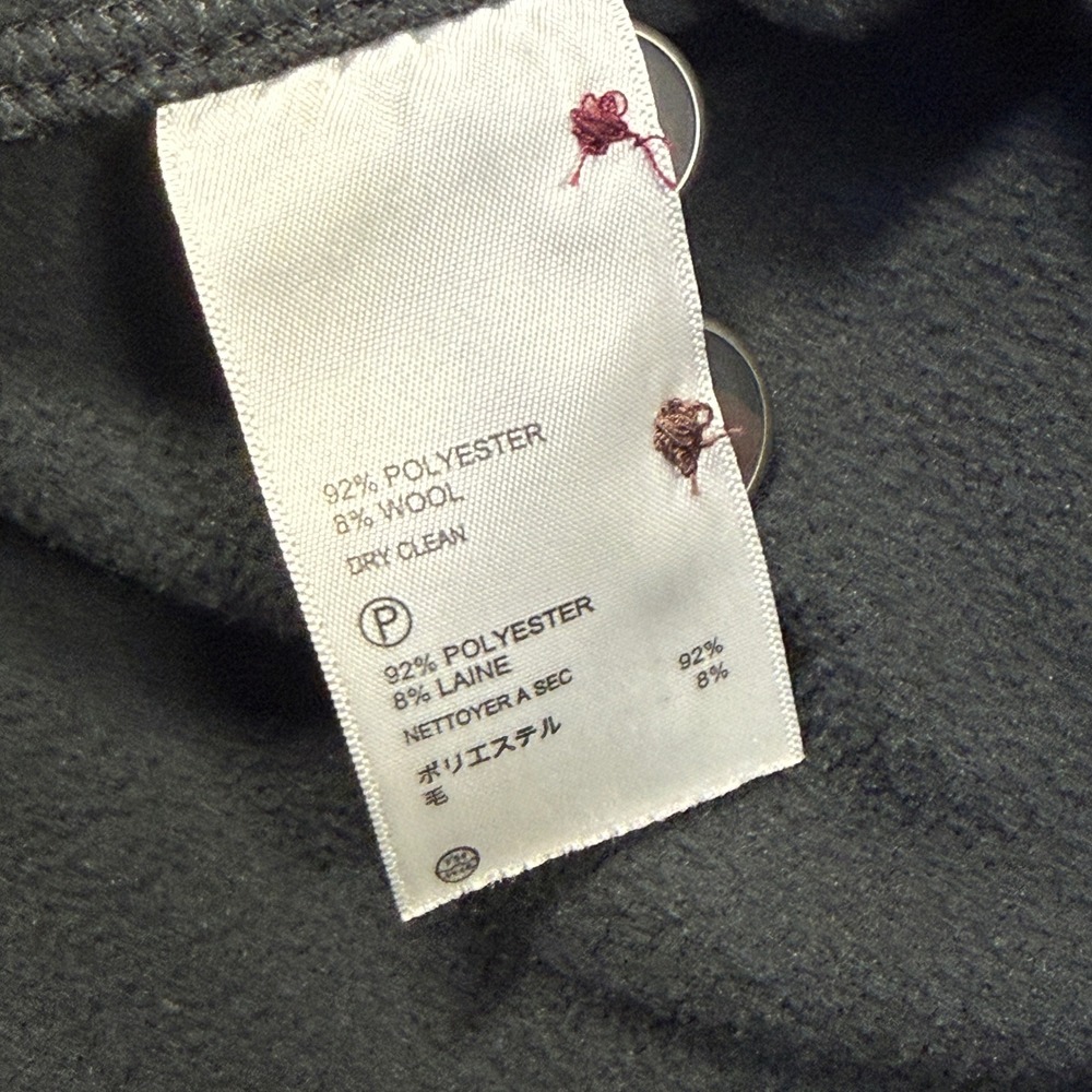 Tommy Bahama Men's Dark Gray Long Sleeve Button Up Shirt Jacket L Polyester Wool - Picture 4 of 7